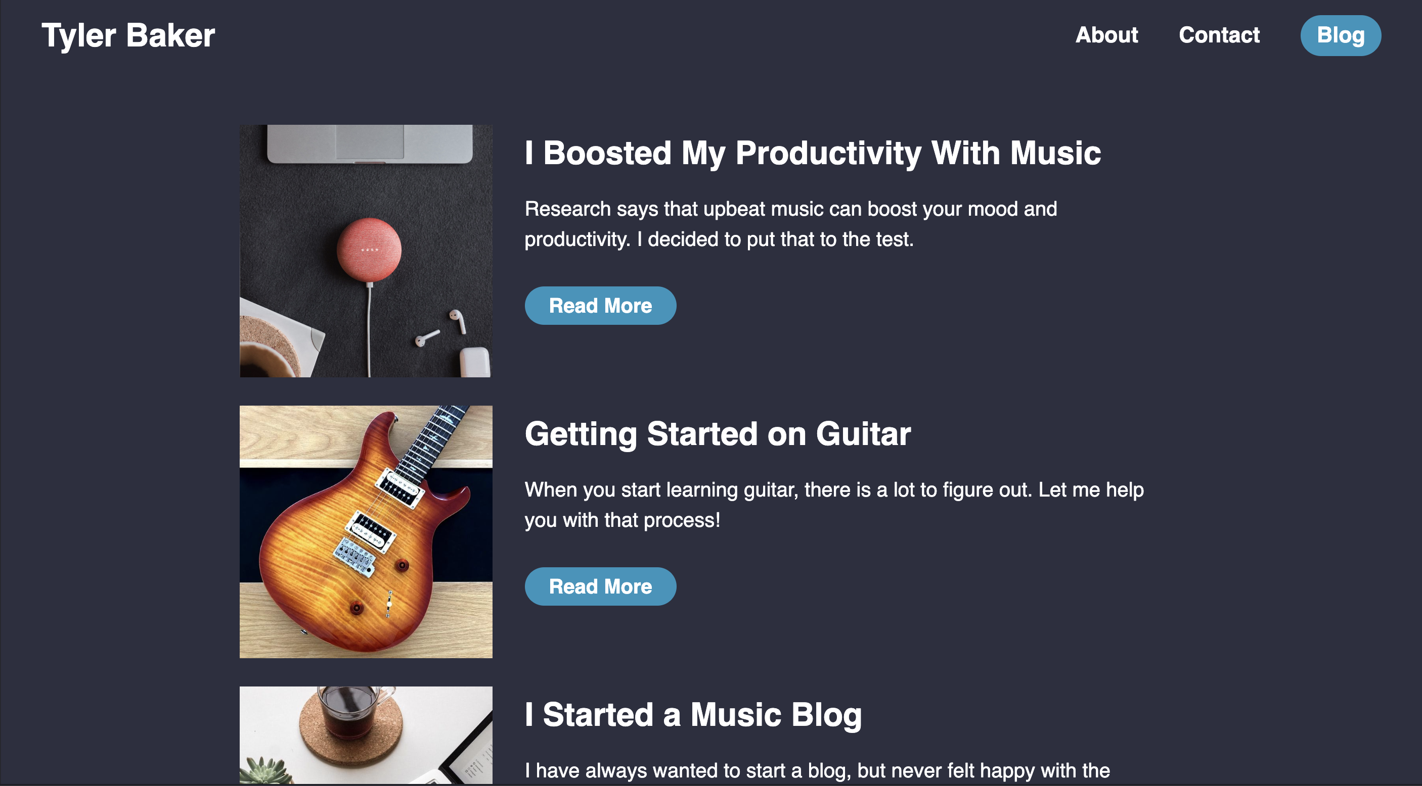 Music Blogging Site